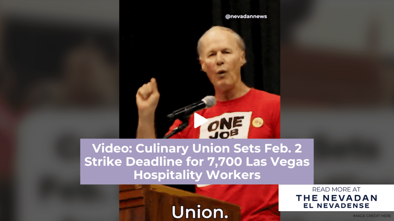 Video: Culinary Union Sets Feb. 2 Strike Deadline for 7,700 Las Vegas Hospitality Workers Video: Culinary Union Sets Feb. 2 Strike Deadline for 7,700 Las Vegas Hospitality Workers