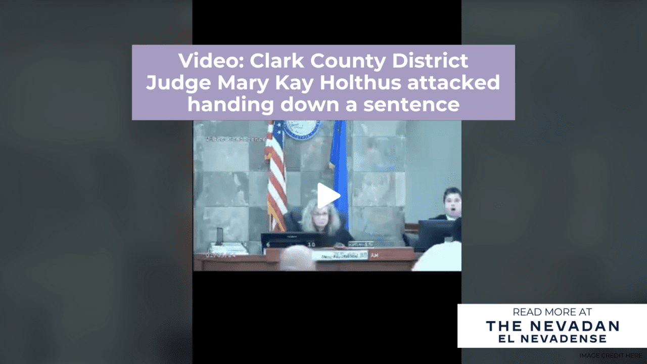 Video: Clark County District Judge Mary Kay Holthus attacked handing down a sentence