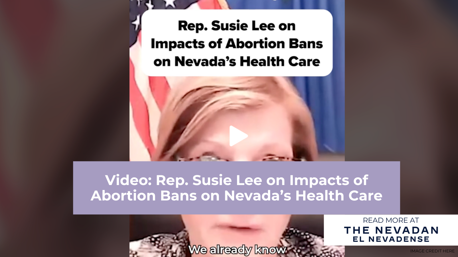Video: Rep. Susie Lee on Impacts of Abortion Bans on Nevada’s Health Care Video: Rep. Susie Lee on Impacts of Abortion Bans on Nevada’s Health Care